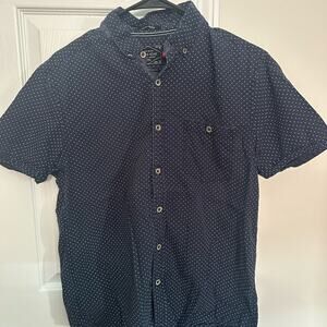 On The Road Dark Blue Button Down Shirt